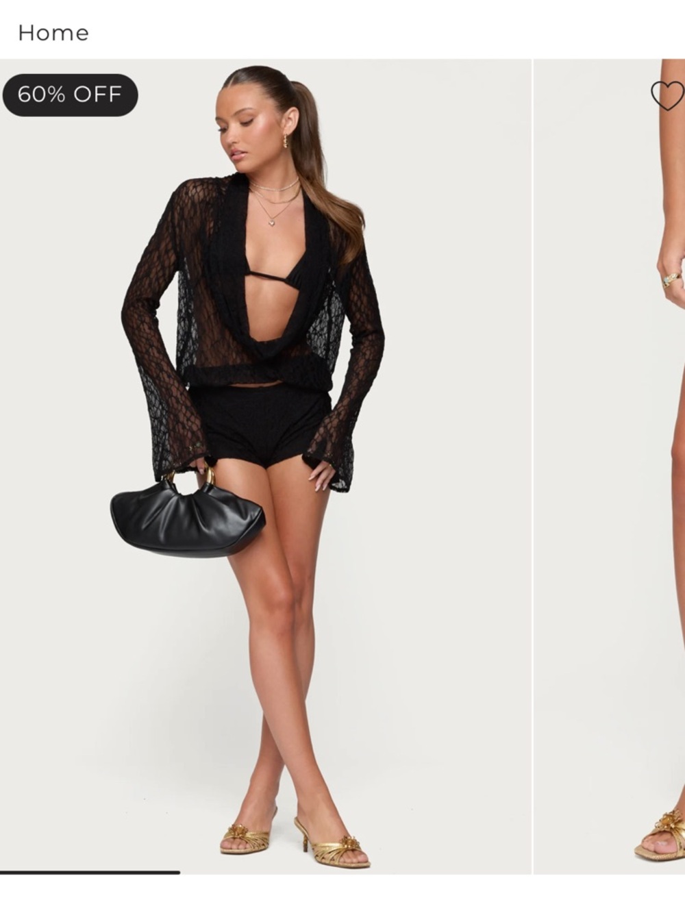 edikted lera Lacey shorts